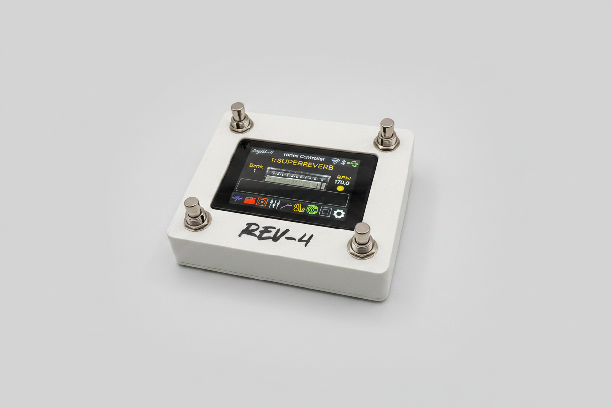 REV-4 – Controller MIDI Touch con Display TFT per TONEX e Valeton