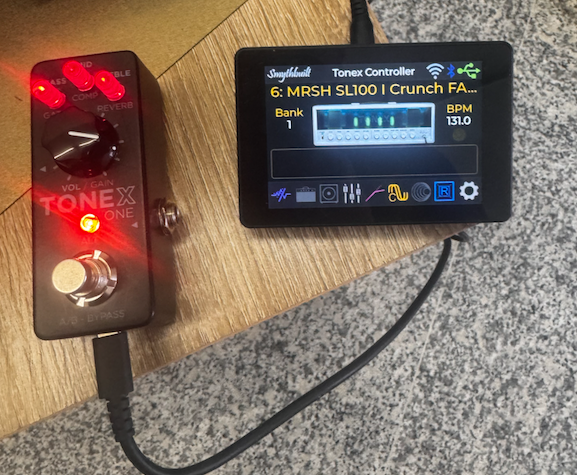 REV-D – Display Controller MIDI BT per Tonex one, pedal e Valeton gp5