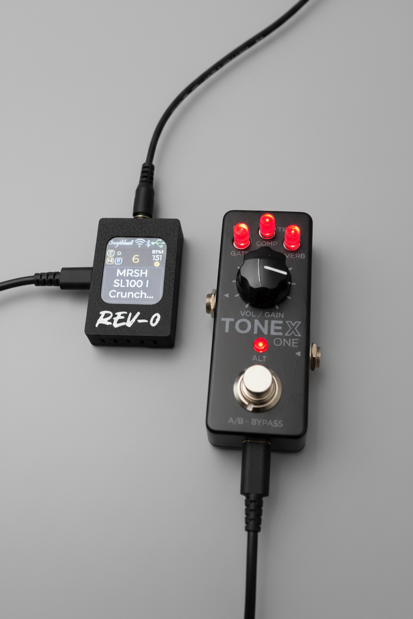 REV-0 – Display Controller MIDI per Tonex